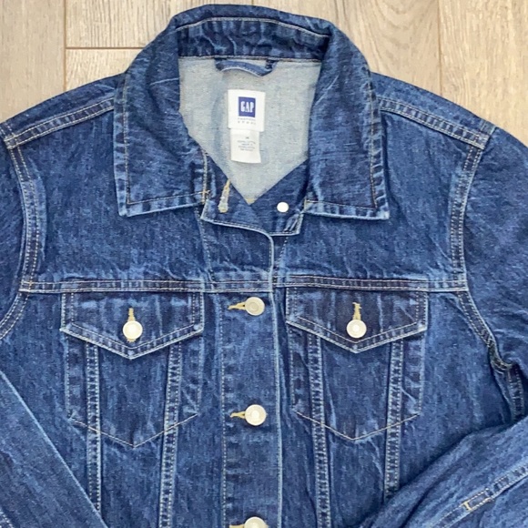 Gap Factory Women's Classic Medium Blue Denim Jean Jacket - Picture 4 of 7